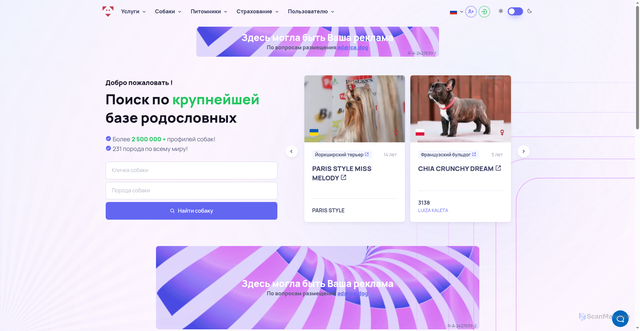 Security scan screenshot of https://ica.dog