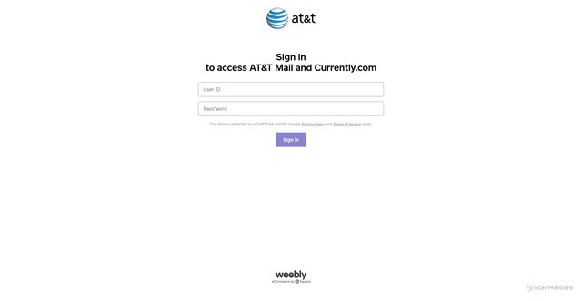Security scan screenshot of https://at7t-107697.weeblysite.com/