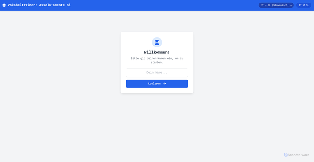 Security scan screenshot of https://vokabeltrainer-26brld7vhp.edgeone.app/