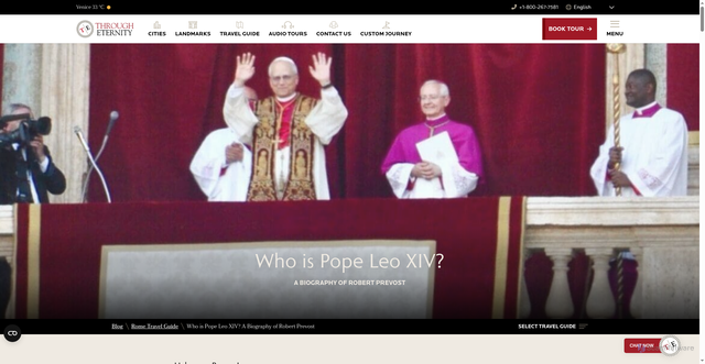 Security scan screenshot of https://www.througheternity.com/vatican/pope-leo-xiv-prevost-biography