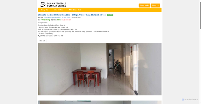 Security scan screenshot of https://www-ducantelesale-com.pages.dev/cho-thue-can-ho-xa-binh-chanh/chinh-chu-cho-thue-ch-terra-rosa-80m2-2-pn-gia-7-trieu-thang-o-kdc-13e-intresco-3521178.html