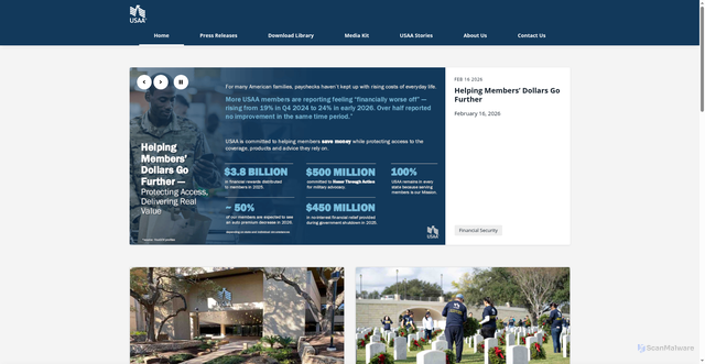 Security scan screenshot of https://communities.usaa.com