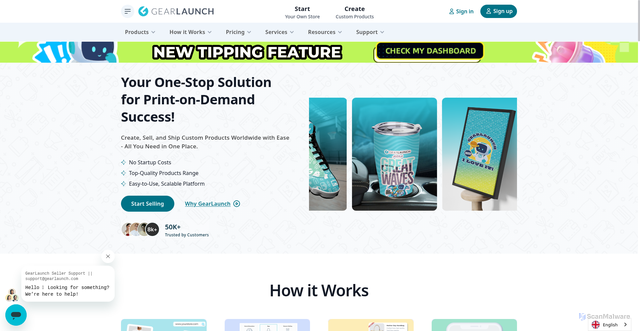 Security scan screenshot of https://gearlaunch.com