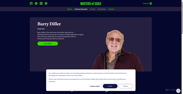 Security scan screenshot of https://mastersofscale.com/people/barry-diller/