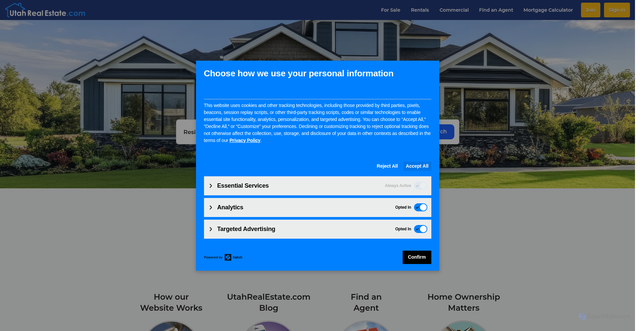 Security scan screenshot of https://www.utahrealestate.com/