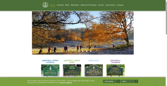 Security scan screenshot of https://www.ampthilltowncouncil.org.uk/