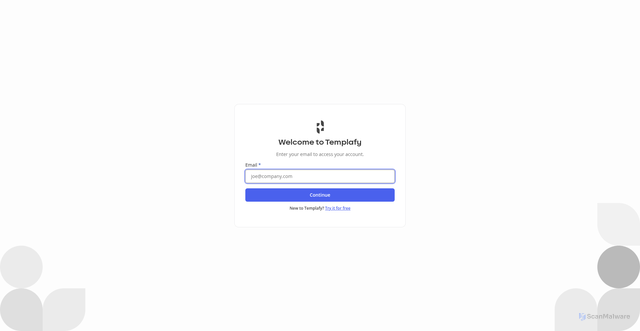 Security scan screenshot of https://auth.templafy.com