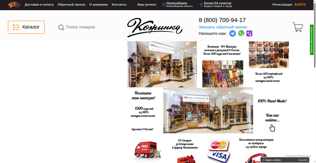 Security scan screenshot of https://novosibirsk.kojinka.ru