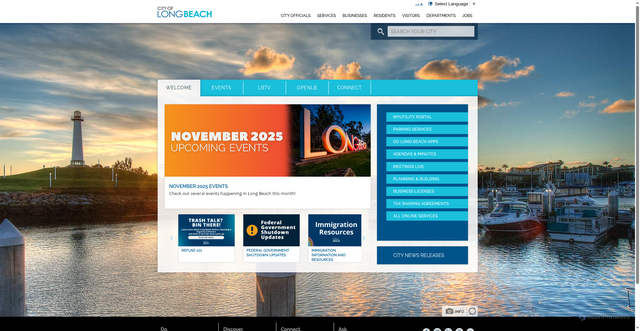 Security scan screenshot of https://longbeach.gov/