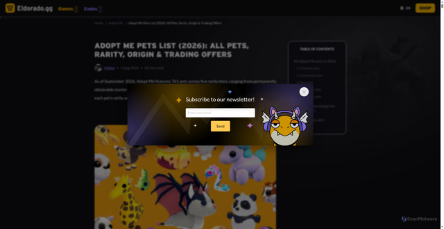 Security scan screenshot of https://adoptme.pet/