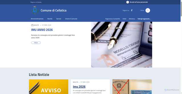 Security scan screenshot of https://www.comune.cellatica.bs.it