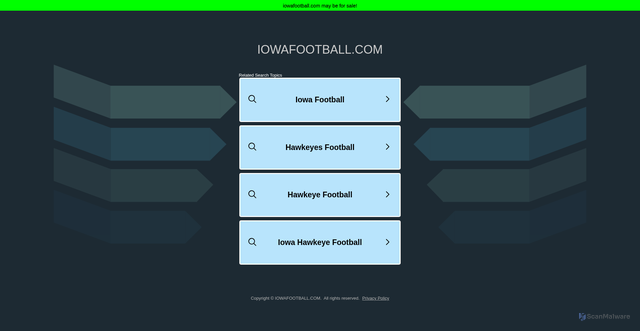 Security scan screenshot of http://iowafootball.com/