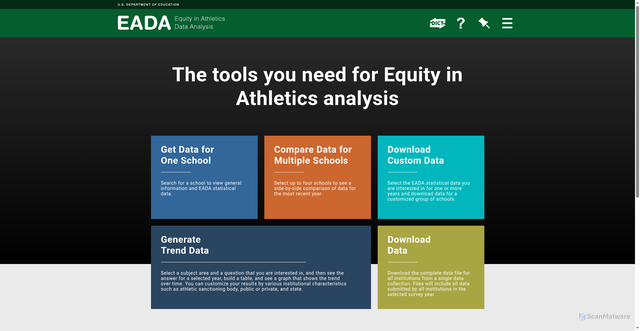 Security scan screenshot of https://ope.ed.gov/athletics/