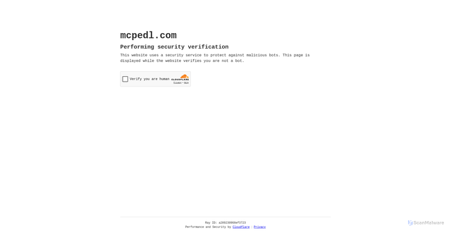Security scan screenshot of https://mcpedl.com