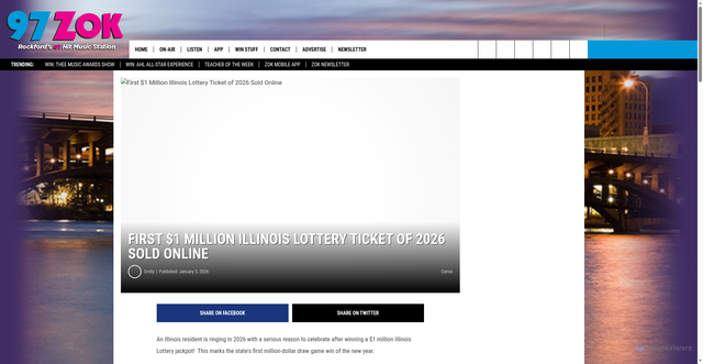 Security scan screenshot of https://97zokonline.com/first-illinois-lottery-millionaire-new-year/