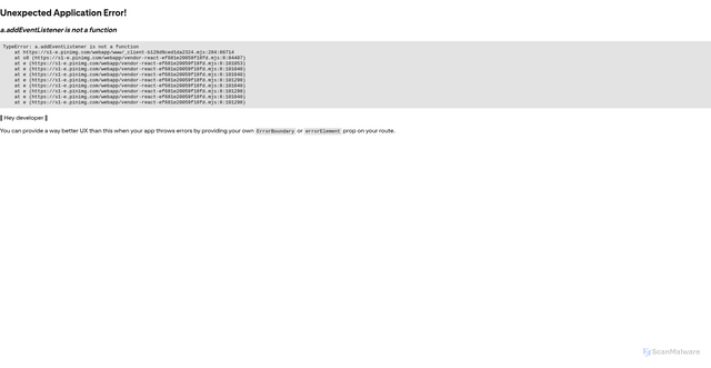 Security scan screenshot of https://ch.pinterest.com/pin/468515167482680547/