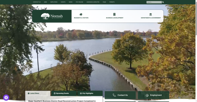 Security scan screenshot of https://www.ci.neenah.wi.us/