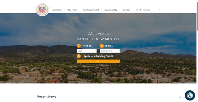 Security scan screenshot of https://santafenm.gov/