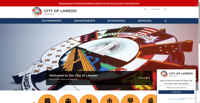 Security scan screenshot of https://www.cityoflaredo.com/