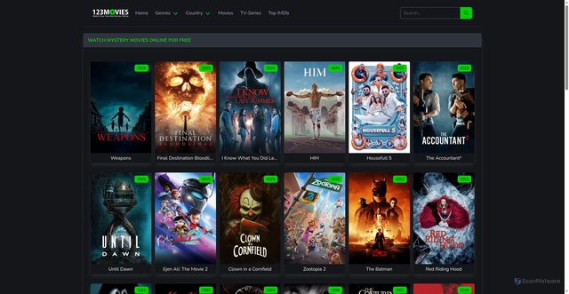 Security scan screenshot of https://moviepoint24.com/movies/mystery/