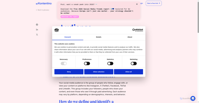 Security scan screenshot of https://www.kontentino.com/social-media-urban-dictionary/audience/