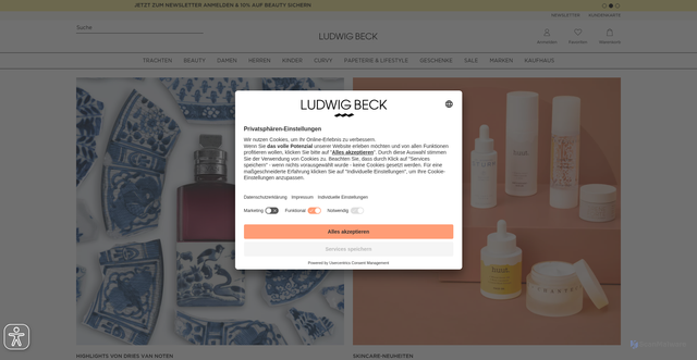 Security scan screenshot of https://ludwigbeck.de