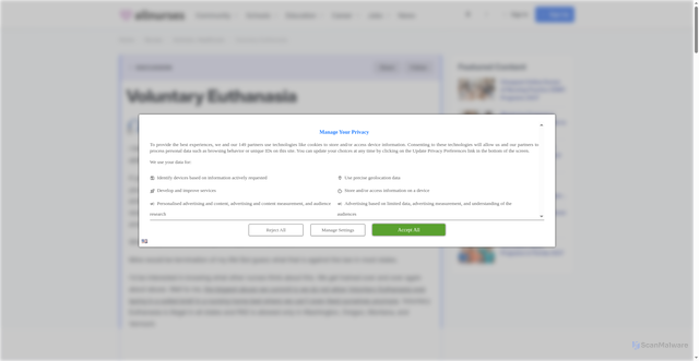Security scan screenshot of https://allnurses.com/voluntary-euthanasia-t511474/