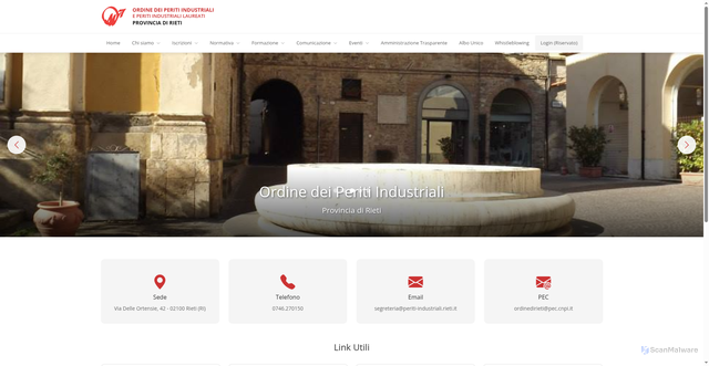 Security scan screenshot of https://www.periti-industriali.rieti.it/