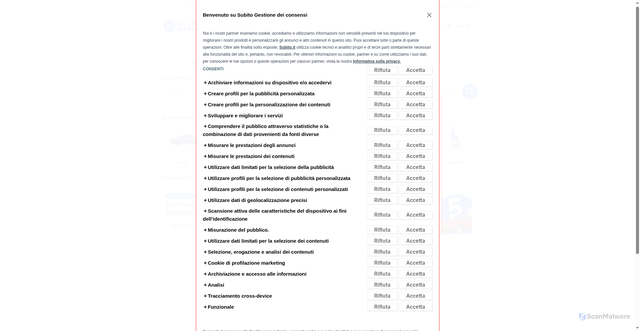 Security scan screenshot of https://subito.it