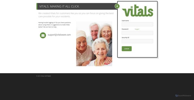 Security scan screenshot of https://app3.vitalsware.com
