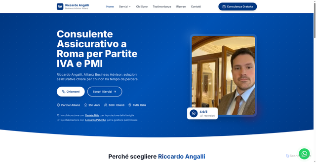 Security scan screenshot of https://rdassicurazioni.com/