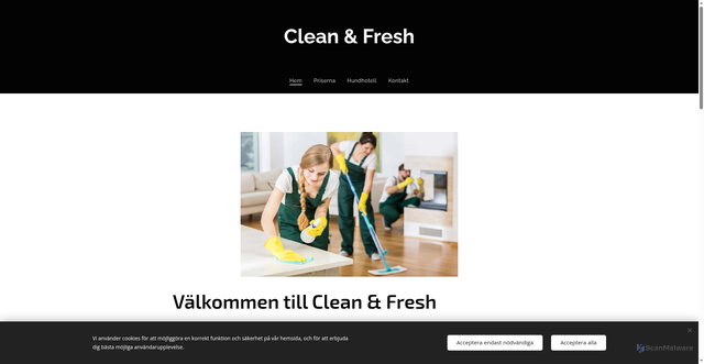 Security scan screenshot of https://cleanandfresh.se