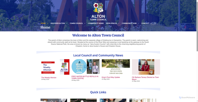 Security scan screenshot of http://www.alton.gov.uk