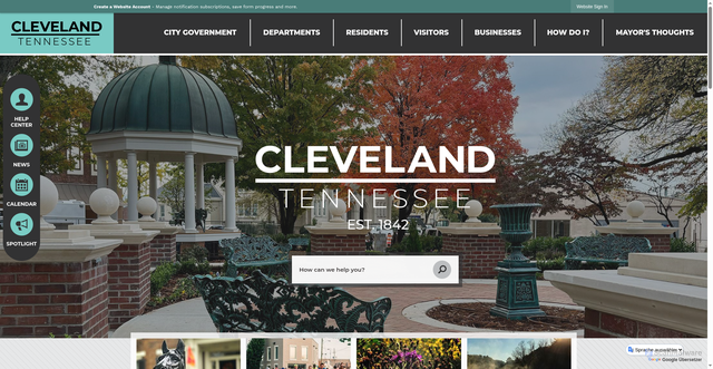 Security scan screenshot of https://clevelandtn.gov/