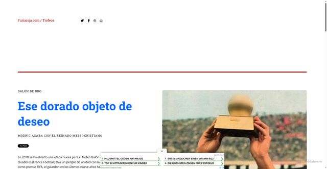 Security scan screenshot of http://www.furiaroja.com/historias/balon-de-oro.html