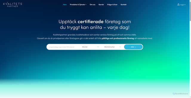 Security scan screenshot of https://kvalitetspartner.se