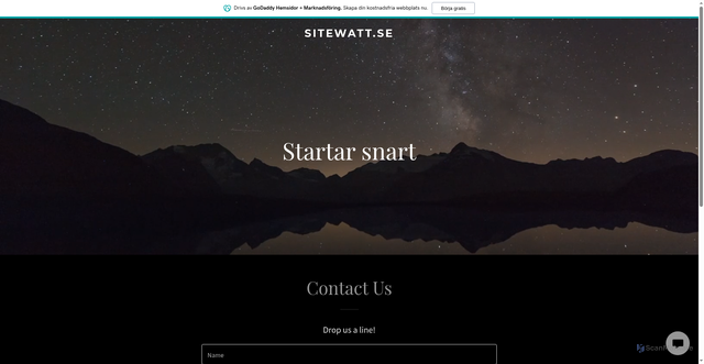 Security scan screenshot of https://sitewatt.se
