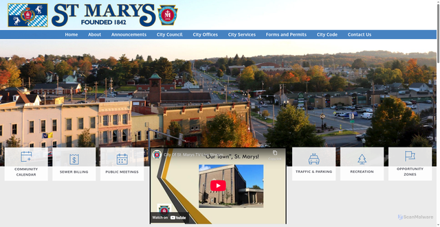 Security scan screenshot of https://stmaryspa.gov/