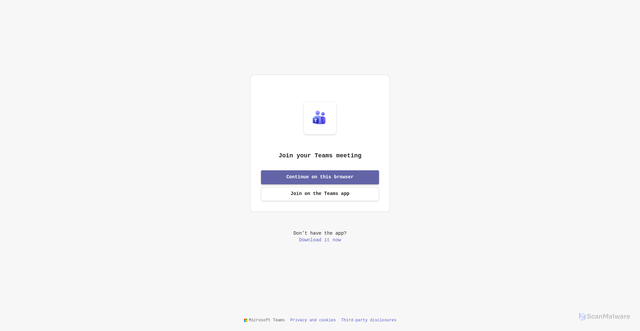 Security scan screenshot of https://teams.microsoft.com/dl/launcher/launcher.html?url=%2F_%23%2Fmeet%2F322481271441816%3Fp%3Dw9yM1aC8lbmTz8jn8O%26anon%3Dtrue&type=meet&deeplinkId=9b2beb07-4ce9-4a8b-a7e4-00f1e3d3ef22&directDl=true&msLaunch=true&enableMobilePage=true