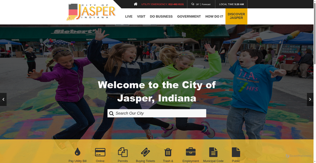 Security scan screenshot of https://www.jasperindiana.gov/
