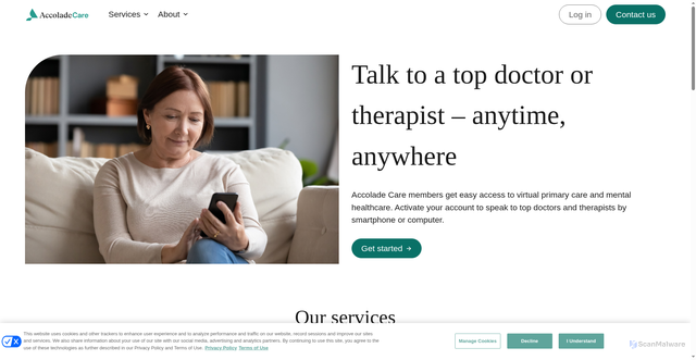 Security scan screenshot of https://care.accolade.com