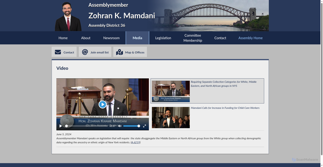Security scan screenshot of https://www.assembly.state.ny.us/mem/?ad=036&sh=video&video=24696