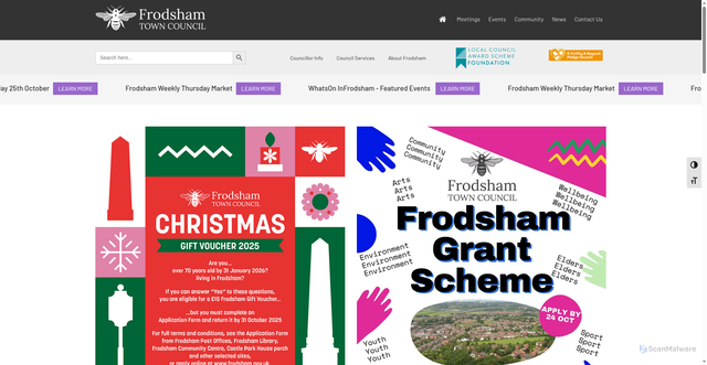 Security scan screenshot of https://frodsham.gov.uk/