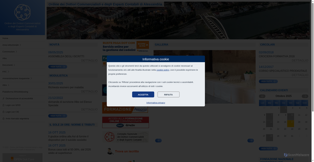Security scan screenshot of https://www.alessandria.odcec.com/