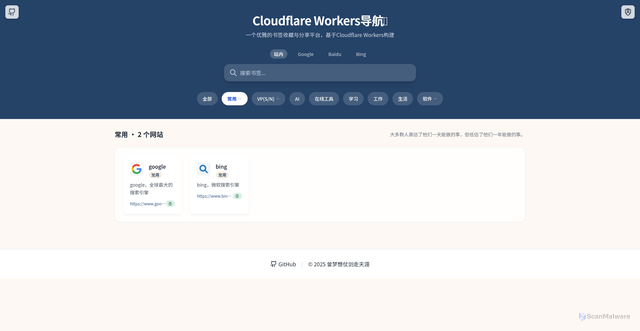 Security scan screenshot of https://iori-nav-6zb.pages.dev/