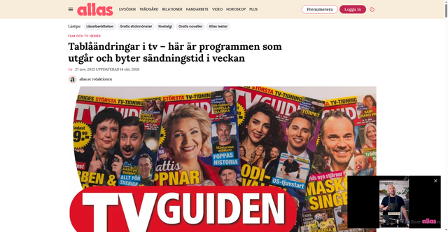 Security scan screenshot of https://www.allas.se/tv/tablaforandringarna-i-tv-1/11088992?utm_source=test&utm_medium=email&utm_campaign=TVG_Automated_Newsletter