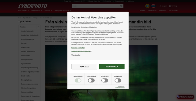 Security scan screenshot of https://www.cyberphoto.se/inspiration/fototips/fran-vidvinkel-till-tele