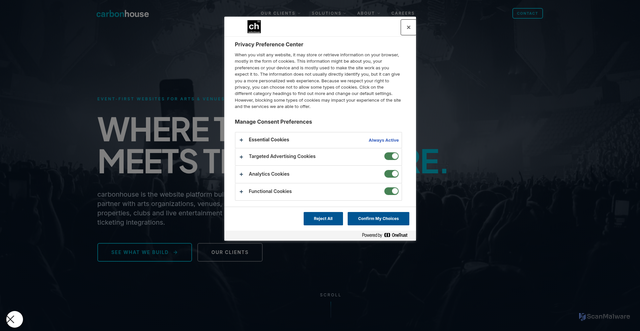 Security scan screenshot of https://carbonhouse.com