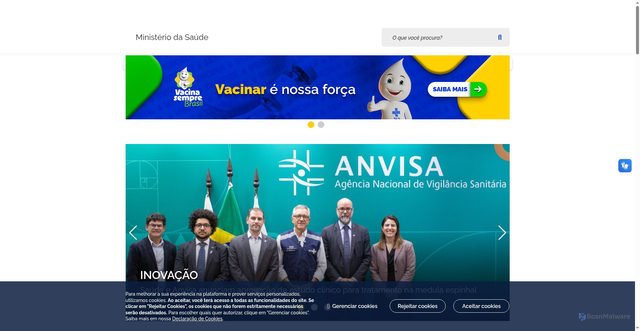 Security scan screenshot of https://www.gov.br/saude/pt-br