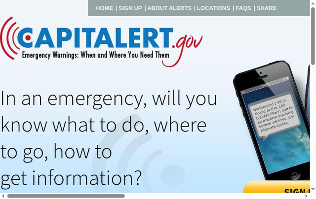 Security scan screenshot of http://www.capitalert.gov/